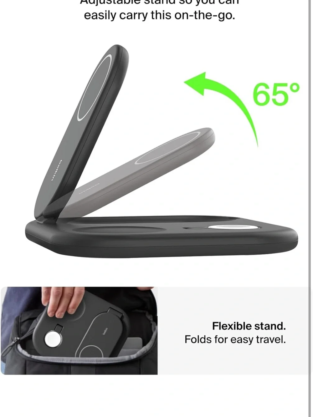 Belkin 3-in-1 Wireless Charging Station for Phone, Watch, and Earbuds - Black